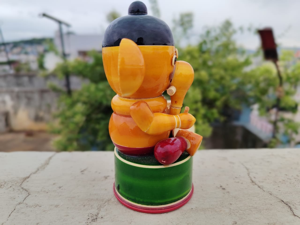WOODEN LORD GANESHA IDOL