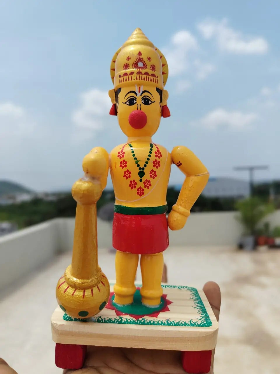 WOODEN HANUMAN IDOL