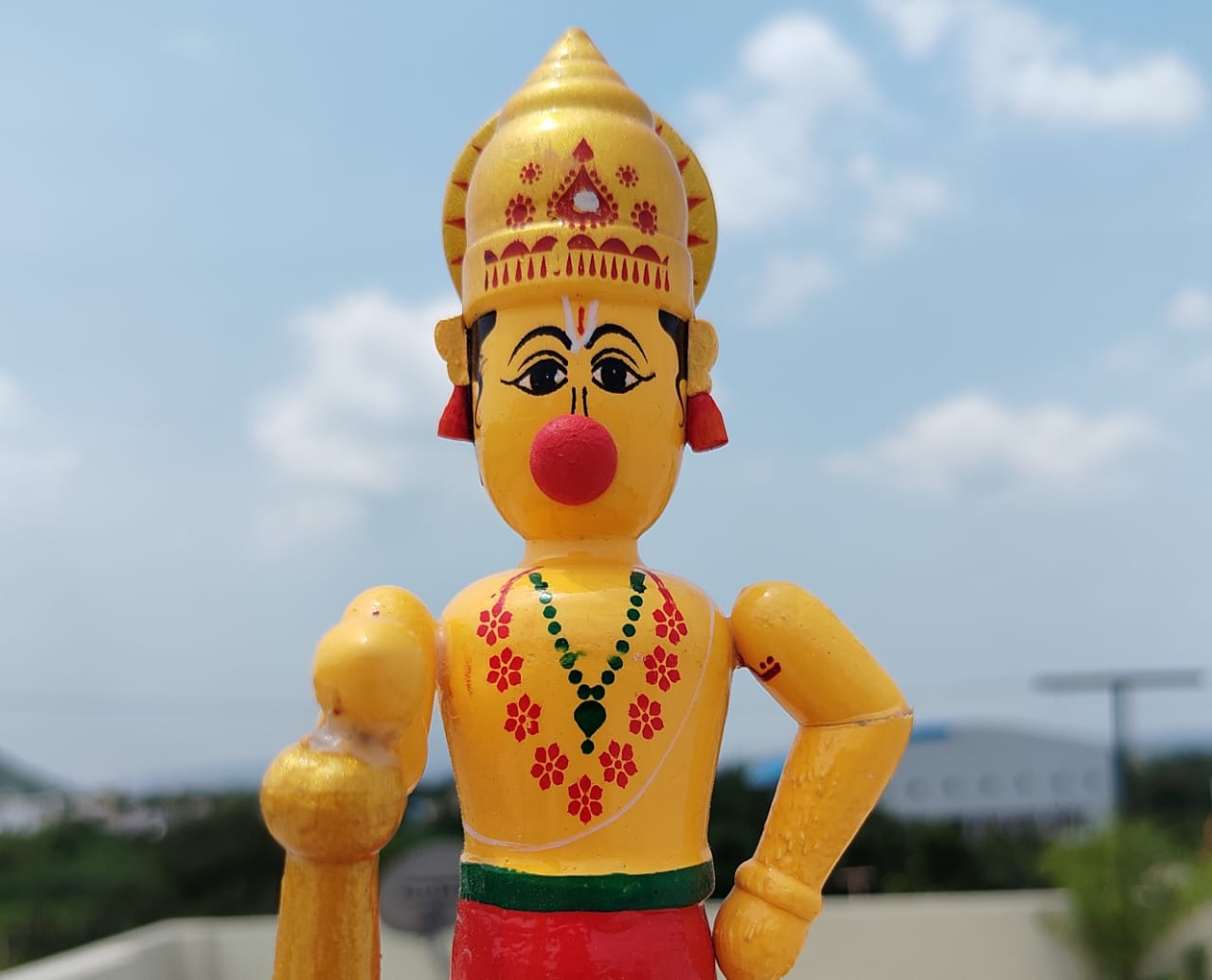 WOODEN HANUMAN IDOL