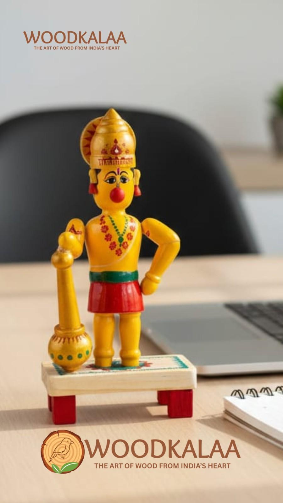 WOODEN HANUMAN IDOL