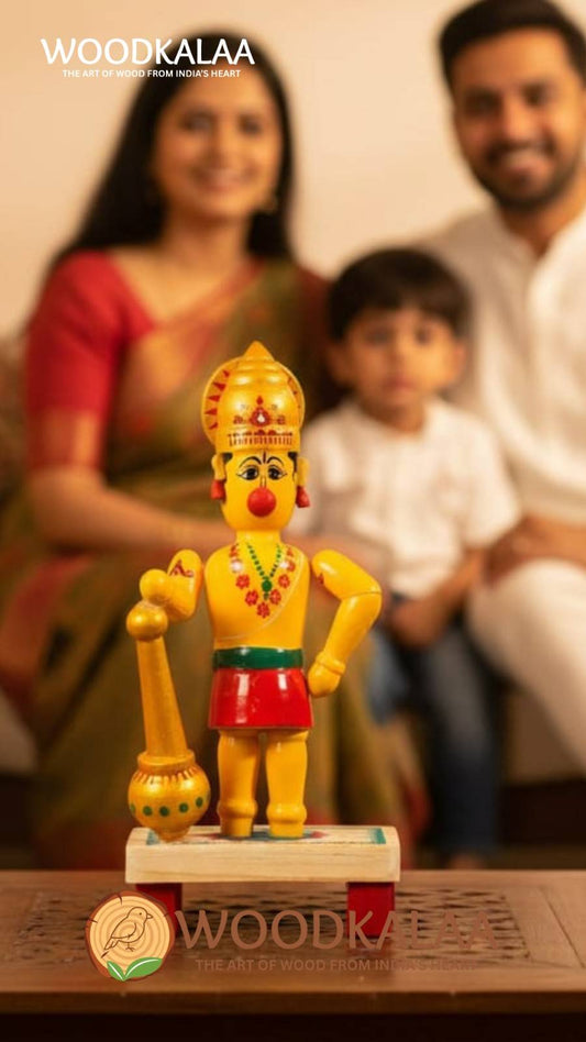 WOODEN HANUMAN IDOL