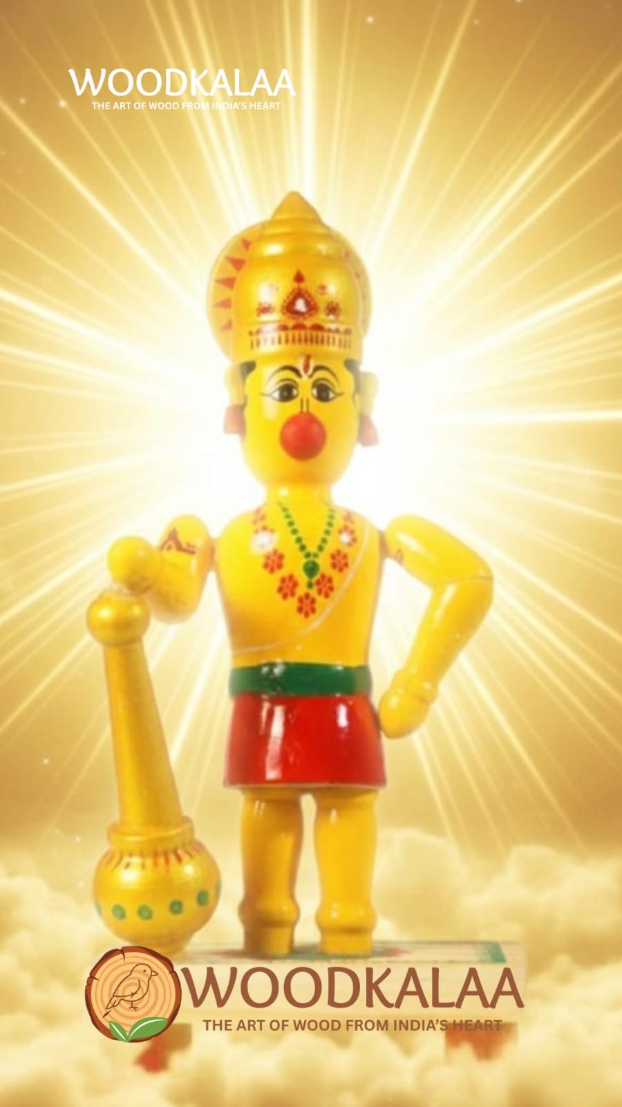 WOODEN HANUMAN IDOL