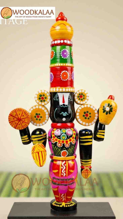 HANDCRAFTED WOODEN LORD VENKATESWARA IDOL (GI TAGGED)