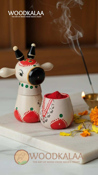 NANDI KUMKUM/HALDI CONTAINERS (PACK 2)