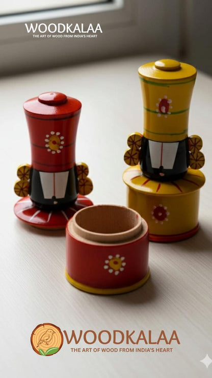 LORD VENKATESWARA KUMKUM/HALDI CONTAINERS (PACK 2)