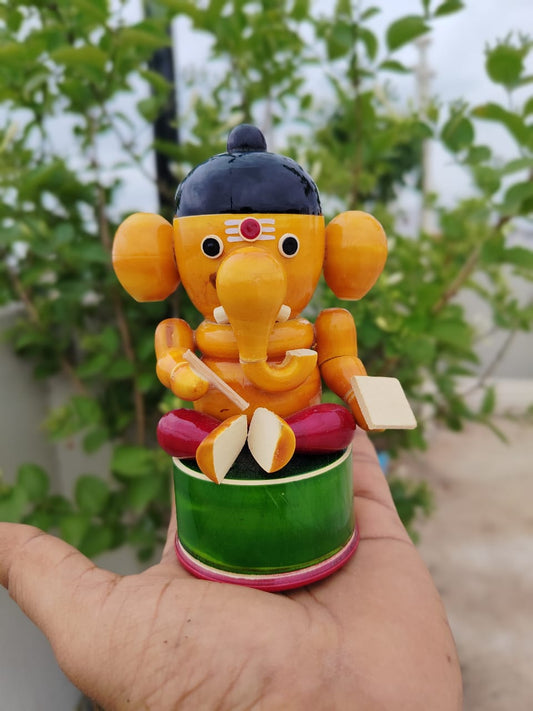 WOODEN LORD GANESHA IDOL