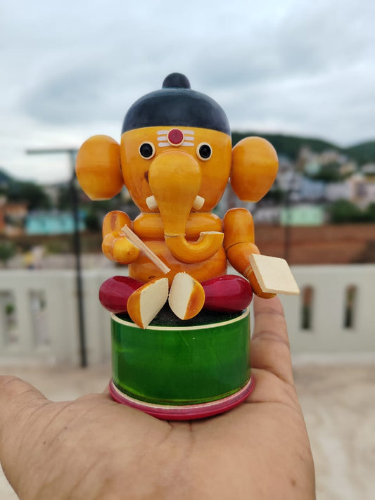 WOODEN LORD GANESHA IDOL