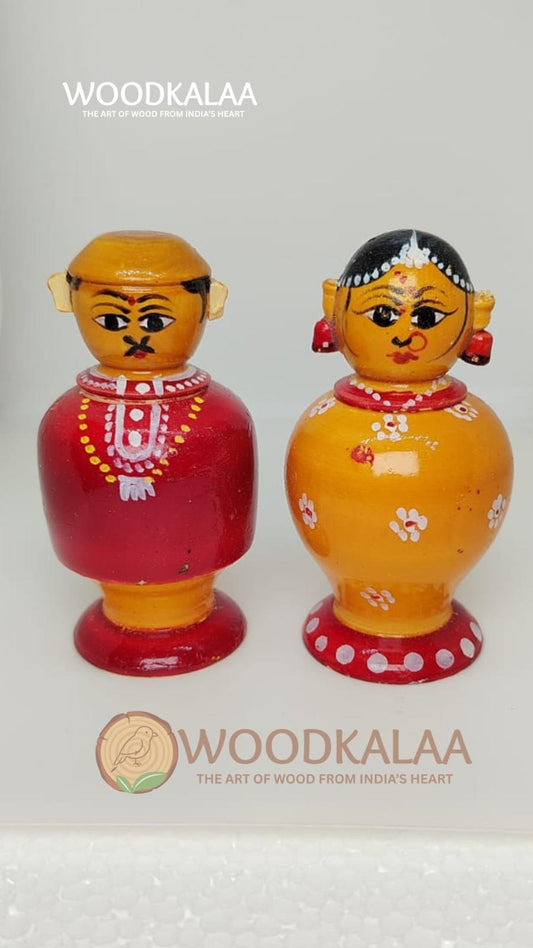 COUPLE HALDI-KUMKUM CONTAINERS