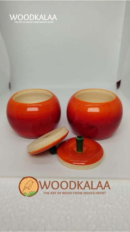APPLE HALDI-KUMKUM CONTAINERS (PACK 2)