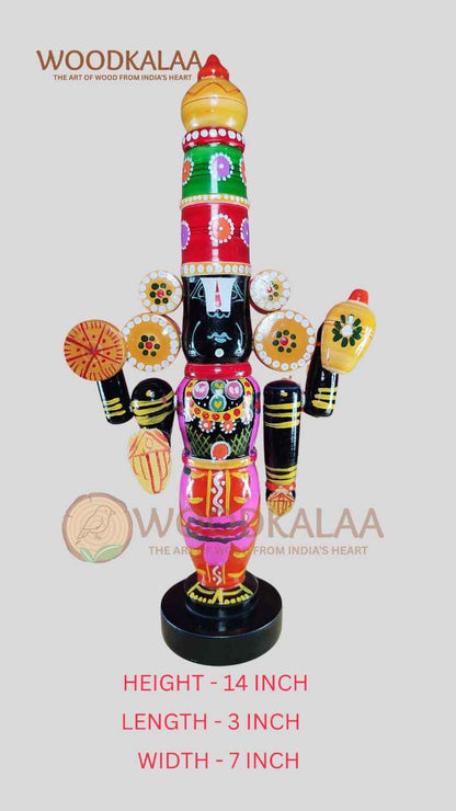 HANDCRAFTED WOODEN LORD VENKATESWARA IDOL (GI TAGGED)