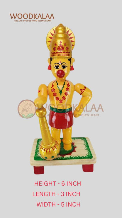 WOODEN HANUMAN IDOL