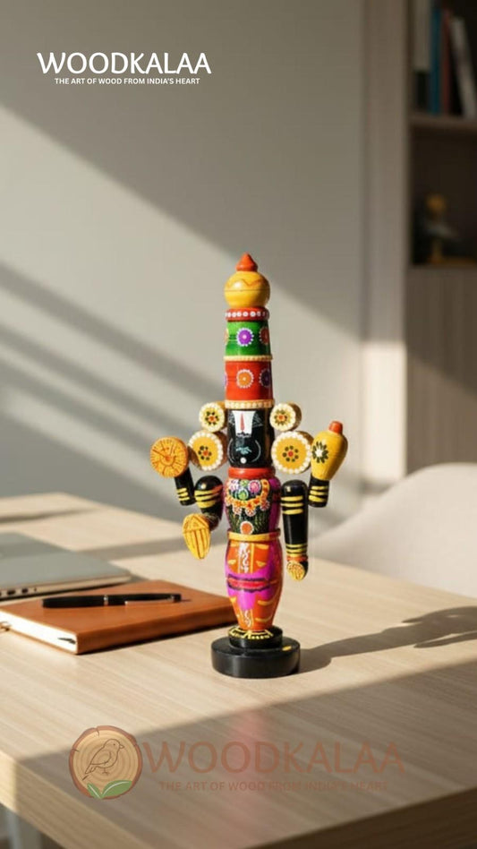 HANDCRAFTED WOODEN LORD VENKATESWARA IDOL (GI TAGGED)