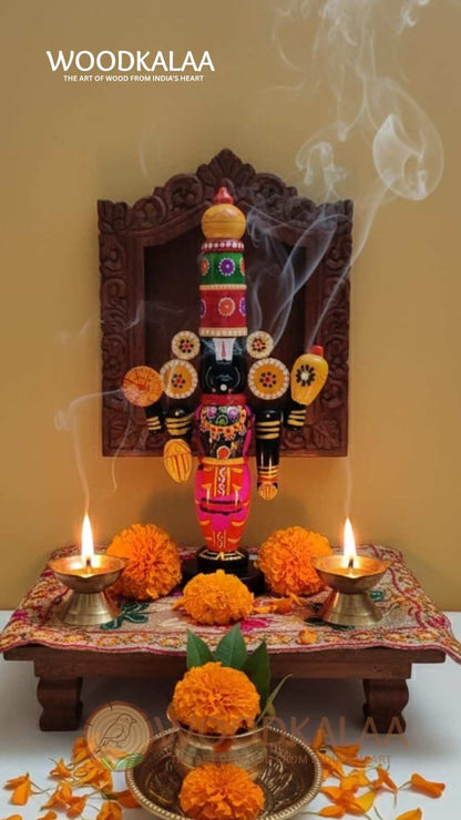 HANDCRAFTED WOODEN LORD VENKATESWARA IDOL (GI TAGGED)