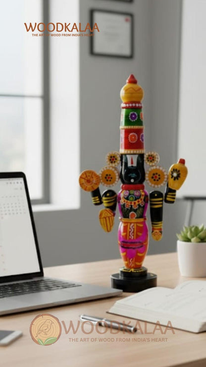 HANDCRAFTED WOODEN LORD VENKATESWARA IDOL (GI TAGGED)